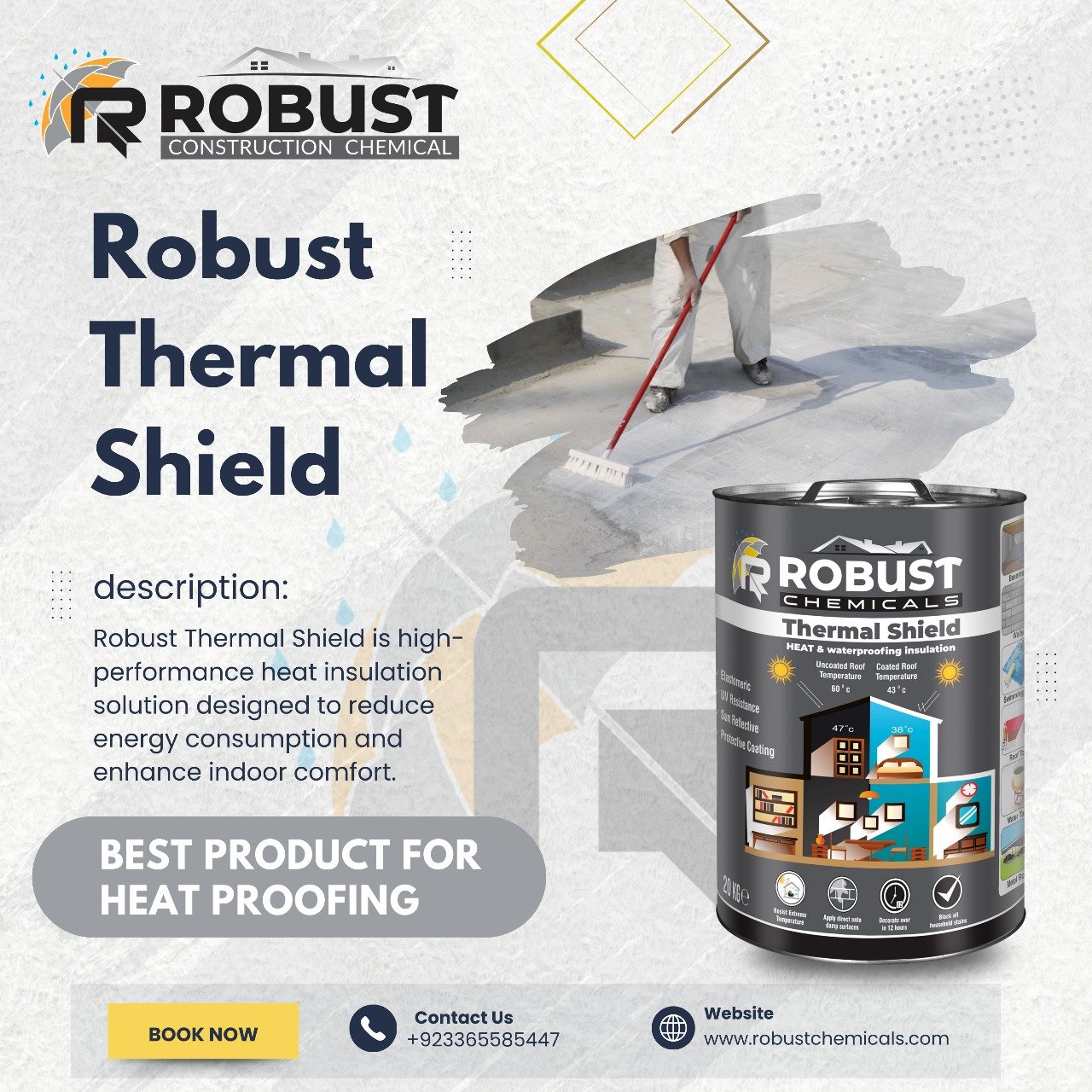 Thermal Shield Heat Insulation | Best Roof & Wall Heatproofing Solution in Lahore for Extreme Temperature Protection