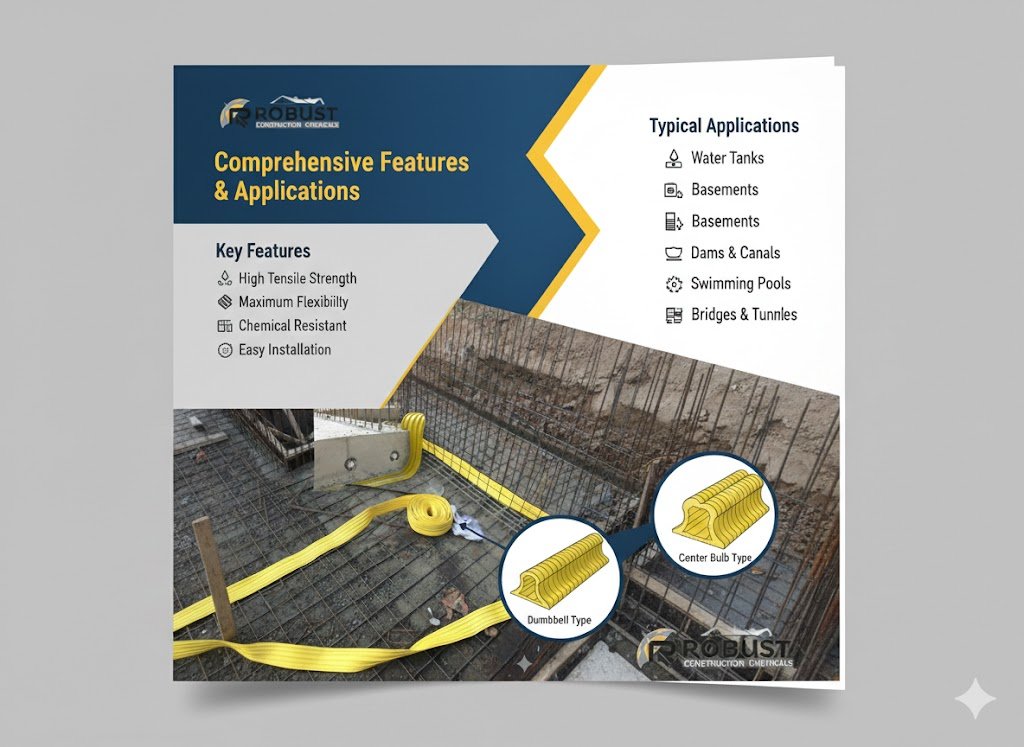 Basement waterproofing chemicals PVC Water Stopper