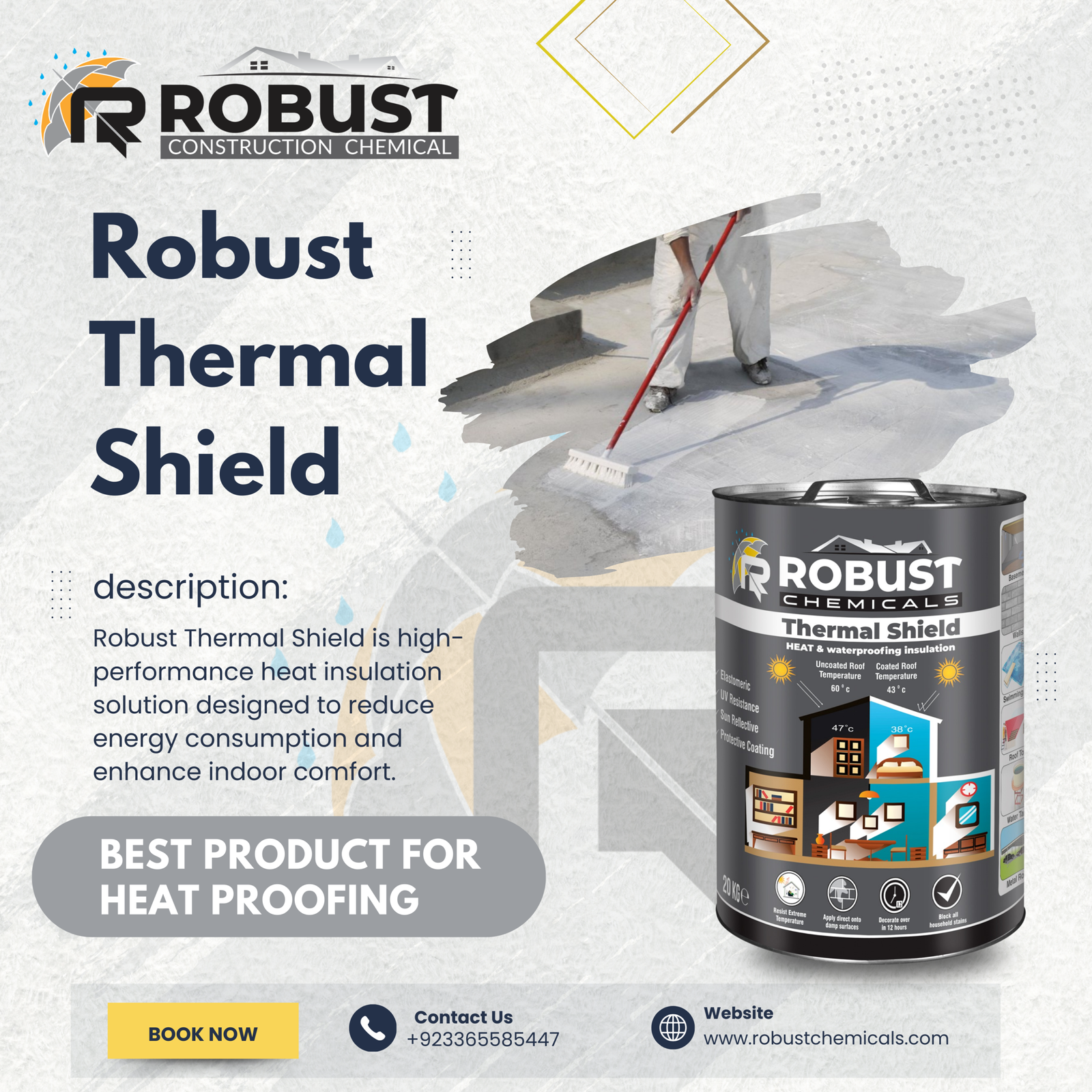 Roof heatproofing solutions Pakistan